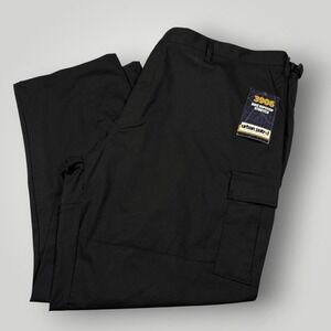 Urban Patrol Pants Mens 52x31 Black BDU Ripstop Stretch Cargo Tactical 3906